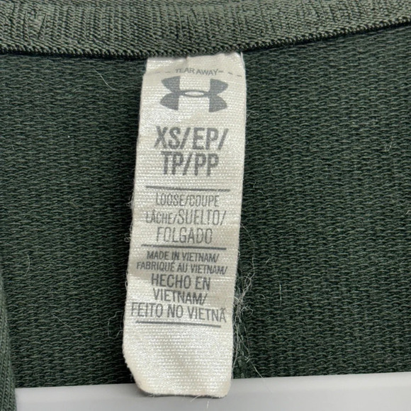 Under Armour open waterfall cardigan hooded XS forest green women’s thumb holes - Picture 4 of 11